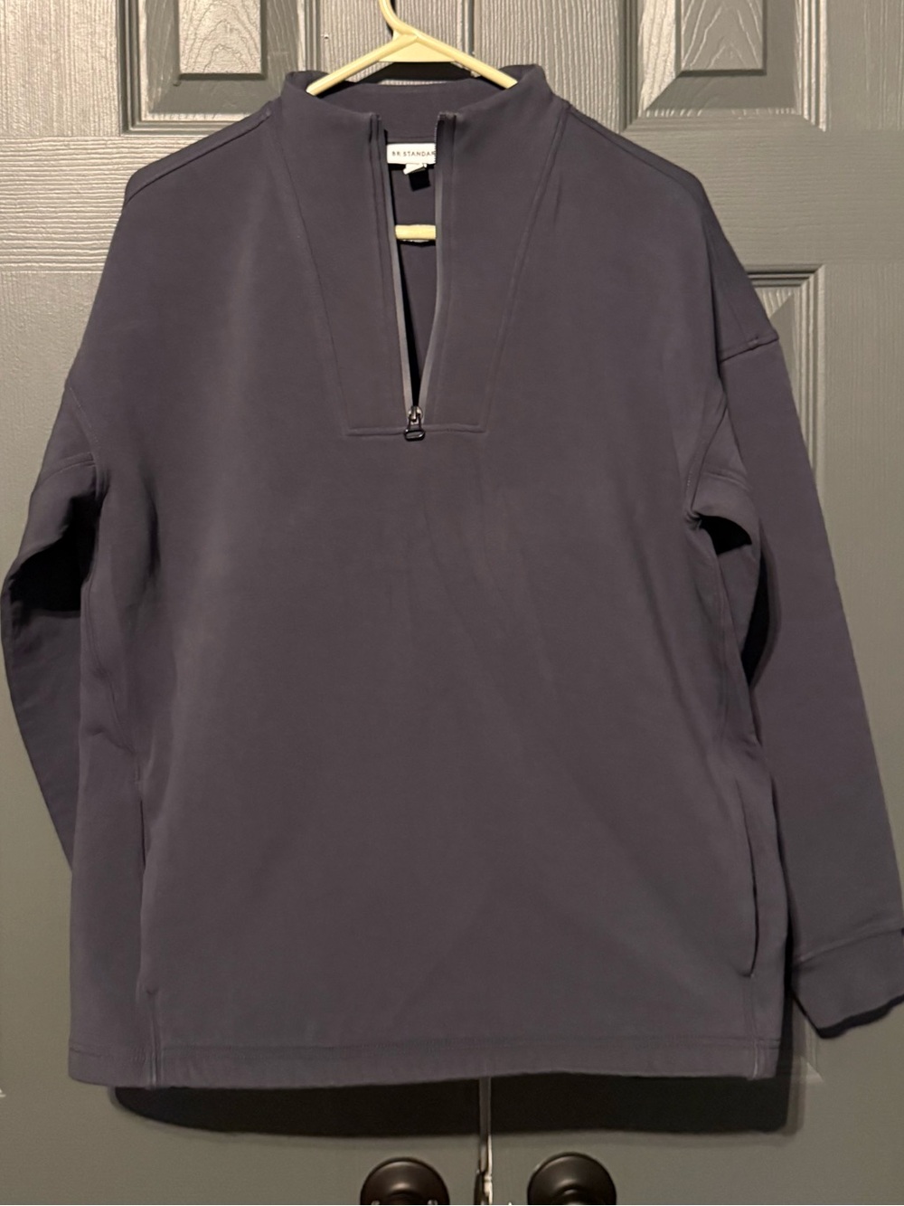 Half-Zip Pullover scuba fabric – Dark Slate